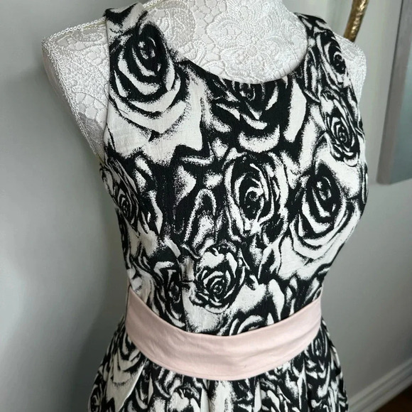 BSB Cotton Rose Dress with Pink Waistband Sz. 8 - Picture 5 of 7